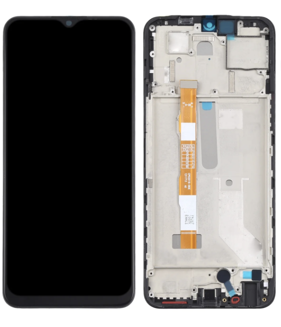 Дисплей (екран) для Vivo Y52 5G + тачскрин, чорний, оригінал (54) з передньою панеллю