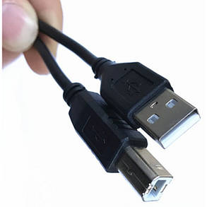AM/BM на принтер 1,5 м чорний USB 2.0, фото 1