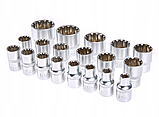 Набір 12-г. спец головок Spline 1/2" (8-32 мм), 19 од. Vorfal V08050, фото 3