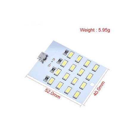 Світлодіодна панель 16 LED, Micro USB, 430 мА~470 мА, фото 3