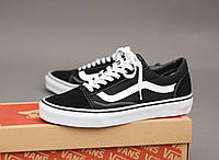 Чоловічі кеди Vans Old Skool Classic (чорні) модні повсякденні кеди 10780 Ванс