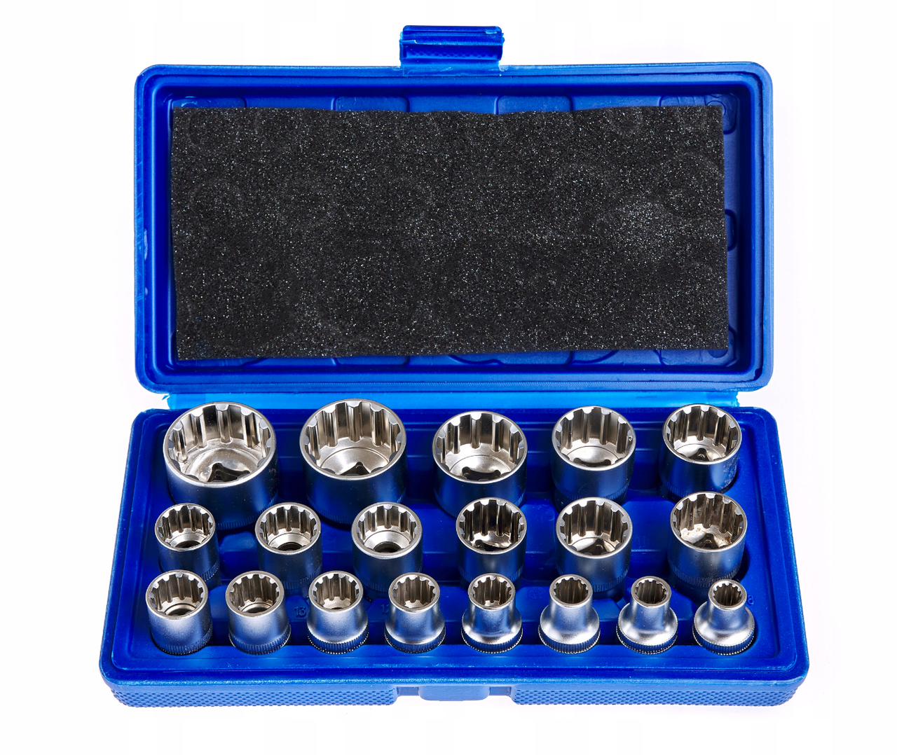 Набір 12-гр. спец головок Spline 1/2" (8-32 мм), 19 од. Vorfal V08050