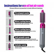 Фен мультистайлер 5в1 Hot AIR Styler Стайлер для укладання волосся й надання об'єму (20), фото 3