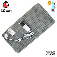 Грілка електрична Heating Pad A-3060 75W 57х29см Сірий килимок із підігрівом для ніг, електрокилимок (ST)