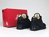 Жіночі зимові кросівки New Balance 574 замшеві повсякденні утеплені чорні, фото 5