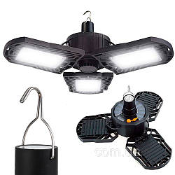 Підвісна USB лампа із сонячною батареєю XF-701 / Світлодіодна туристична лампа-ліхтар / Кемпінговий ліхтар