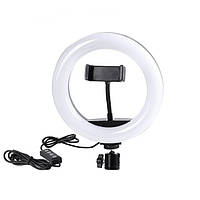 Кільцева світлодіодна led лампа, Селфи-кільце для візажиста, Підсвічування для селфи 26 см GS227