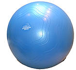М'яч для фітнесу (фітбол) укріплений PowerPlay 4000 Ø65 cm Premium Gymball Anti-Burst Синій + помпа, фото 3