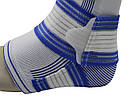 Бандаж для голеностопа Power System PS-6009 Ankle Support Pro Blue/White (1шт.) L/XL, фото 5