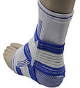 Бандаж для голеностопа Power System PS-6009 Ankle Support Pro Blue/White (1шт.) L/XL, фото 9