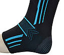 Бандажі на гомілковостоп Power System PS-6022 Ankle Support Evo Black/Blue (2 шт.) XL, фото 5