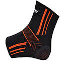 Бандажі на гомілковостоп Power System PS-6022 Ankle Support Evo Black/Orange (2 шт.) L, фото 3