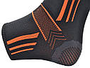 Бандажі на гомілковостоп Power System PS-6022 Ankle Support Evo Black/Orange (2 шт.) L, фото 4
