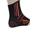 Бандажі на гомілковостоп Power System PS-6022 Ankle Support Evo Black/Orange (2 шт.) L, фото 7