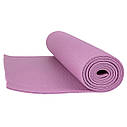 Килимок для йоги та фітнесу PowerPlay 4010 PVC Yoga Mat Рожевий (173x61x0.6), фото 6