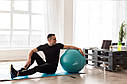 М'яч для фітнесу (фітбол) PowerPlay 4001 Ø 75 cm Gymball Зелений + насос, фото 10