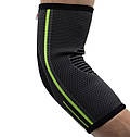 Компресійний налокітник MadMax MFA-283 3D Compressive elbow support Dark grey/Neon green (1 шт.) M, фото 6