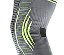 Компресійний наколінник MadMax MFA-284 3D Compressive knee support Dark grey/Neon green (1 шт.) L, фото 8