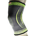 Компресійний наколінник MadMax MFA-284 3D Compressive knee support Dark grey/Neon green (1 шт.) L, фото 9