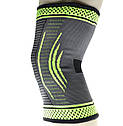 Компресійний наколінник MadMax MFA-284 3D Compressive knee support Dark grey/Neon green (1 шт.) L, фото 11