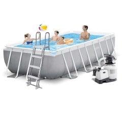 Каркасний басейн Intex 26790-6, 400 х 200 х 122 см (7 900 л/год, драбина, тент, підстилка), фото 1