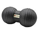Масажний м'яч подвійний U-POWEX Epp foam peanut ball (d12*24 cm.) Black, фото 4