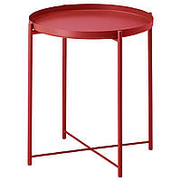 ГЛАДОМ Стол с подносом, красный, 45х53 см