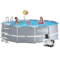 Каркасний басейн Intex 26718-7, 366 х 122 см (7 900 л/год, драбина, тент, підстилка), фото 1