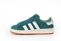 Жіночі кросівки Adidas Campus Winter (зелені) спортивні повсякденні демісезонні кросівки 14480 Адідас