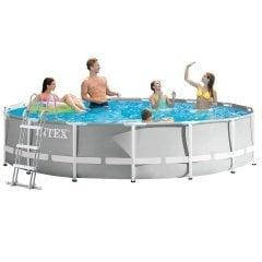 Каркасний басейн Intex 26724-1, 457 х 107 см (драбина, тент, підстилка)