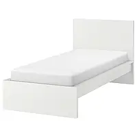 МАЛЬМ Каркас кровати, высокий, белый/Лонсет, 90x200 см