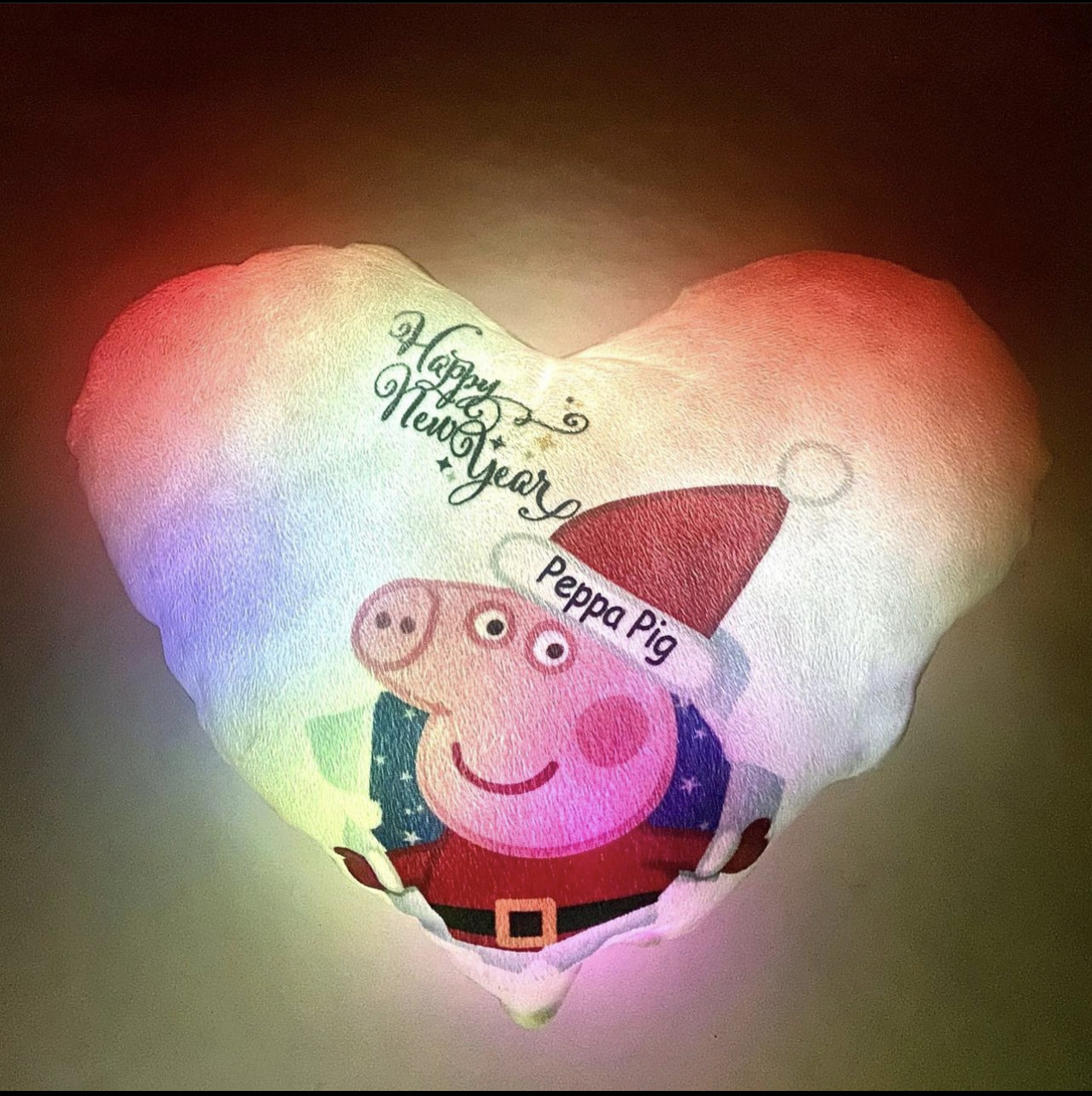 Подушка нічник Свинка Пепа — світна подушка Пеппа — дитяча подушка Pig Peppa