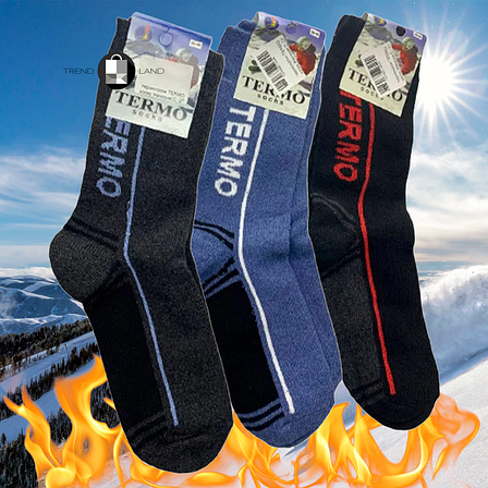 Термошкарпетки жіночі зимові 36-40 р, TERMO Socks / Високі теплі термошкарпетки вовняні, фото 2