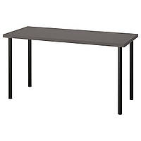LAGKAPTEN / ADILS Письмовий стіл, темно-сірий/чорний, 140x60 см