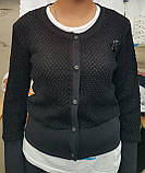 Кофта на дівчаток 116,122,128 зростання Чорна брошка, фото 7
