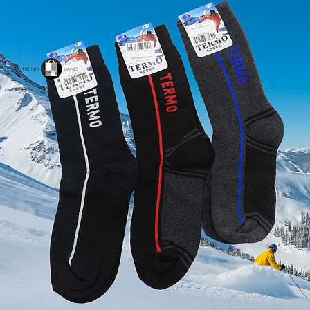 Термошкарпетки жіночі зимові TERMO Socks 36-40 р / Вовняні високі теплі термошкарпетки на зиму до -25°С, фото 2