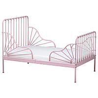 МИННЕН Каркас кровати раздвижной, светло-розовый, 80x200 см