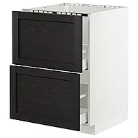 МЕТОД / МАКСИМЕРА Sz stj zl+2fr/2sz, белый/черная морилка лериттан, 60x60 см