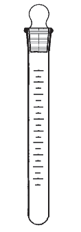 Пробірки зі скляною пробкою і градуюванням
