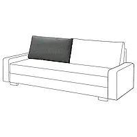 ГРЭЛВИКЕН Подушка на спинку 3-х раскладного дивана-кровати, темно-серый/запчасть