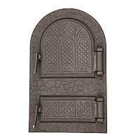 Дверцы Булат Микулин спаренные арочные чугунные 330х530 13.2 кг (79)