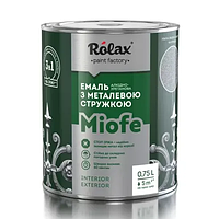 Краска декоративная Rolax с металлической стружкой Зеленая (763), 0.9кг/0.75 л