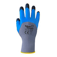 Серые перчатки с латексным покрытием BLUETOOLS Protect Finger р.10 обл. 3/4, (220-2209-10)