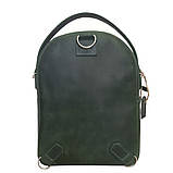Жіночий шкіряний рюкзак GS зелений, фото 5