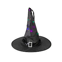 Шляпа ведьмы конус черный Хэллоуин 136218