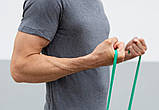 Стрічка-еспандер для фітнесу та реабілітації U-POWEX Fitness band 0.5мм. (9.1 кг) Green, фото 11