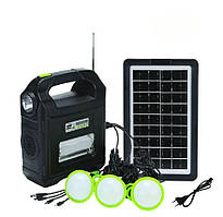 Переносна сонячна станція ліхтар Bluetooth радіо Power Bank Solar Light DT-9026B світильник