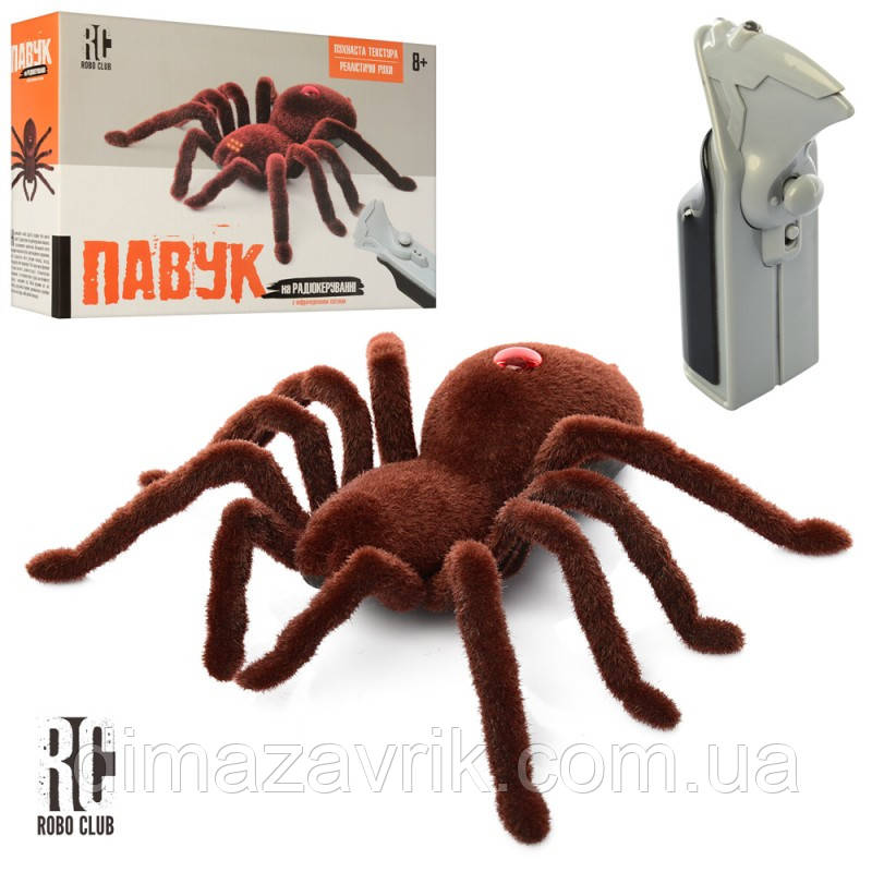 Робот Павук Пташина 787 16 см на радіокеруванні, світиться, на батарейках, оксамитове покриття, реалістичний двигун, фото 1