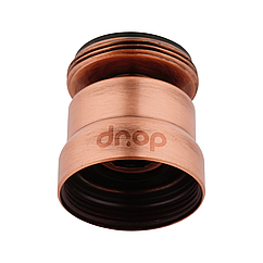 Поворотний 360° адаптер DROP COLOR CL360-CPR зовнішня різьба 24 мм кут 15° латунь мідь