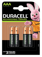 Аккумулятор Duracell HR03 (AAA) 750 mAh мини пальчик уп. 4 шт., (6832571)